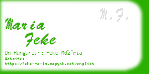 maria feke business card